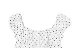 Ayu Dot Button Pintuck Blouse