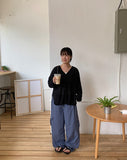 Nelki V-Neck Summer Linen Over knit Cardigan