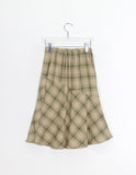 Sans check midi skirt