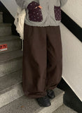 [unisex] Kelper Embroidered Cotton Balloon Wide Pants