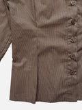 Velour tie stripe shirt