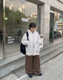 Minami Brown Washing Cotton Wide Pants