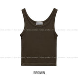 [U-BASIC] Boldy Brushed Crop Sleeveless