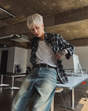 Grain check shirt