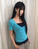 Pton Deep V-Neck Short Sleeve T-shirt