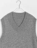 Melphen V-neck Knit Vest One Piece