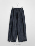 Kekun Frill Denim Wide Pants