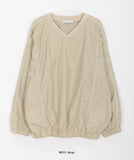 Dimindo line nylon V-neck sweatshirt