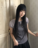 Pori Star Printing Raglan Puff Short Sleeve T-Shirt