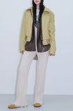 two way papaer leather jumper