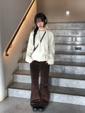 Onu Button Round Knit Muffler Set