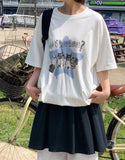 [BAONHAUS] Comne Banding Color Matching Dot Midi Skirt