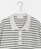 [unisex] Hyonka Summer Stripe Collar Over Knit