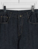Pellet Stitch Cut Raw Denim Wide Pants