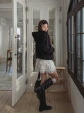 Lace Tiered Mini Skirt