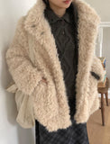 Bihin Collar Half Fur Jacket
