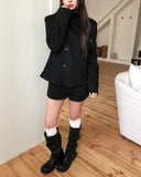 Moring Heart Rivet Cotton Shorts