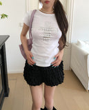 Metallic Cross Slim Short Sleeve