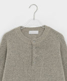 [unisex] Hindley Boucle Henley Neck Over Knit