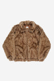Luna detachable hood loose fur jacket