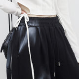 (Unisex) Motio Printed String Slit Pants