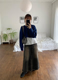 Dilpin Fringe Washing Denim Skirt