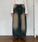 Mypent Washing Denim Wide Pants