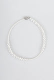 pearl heart loop necklace