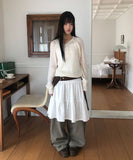 Terran Raglan Button Round Knit