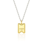Volume Square Silver (C) H BAR Necklace M