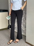 Faying Semi-Bootcut Linen Slacks