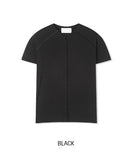 Central Zipper Raglan Short Sleeve T-shirt