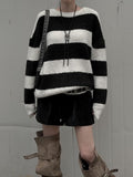 Stripe Overfit Knit Sweatshirt