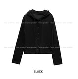 Benny Semi-Crop Hooded Cardigan