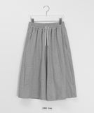 Lenna cut banding bermuda pants