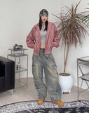Lean ribbed cropped long-sleeved t-shirt