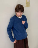 Tadine Button Round Knit Cardigan