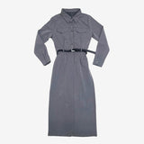 Penaon Back Slit Long One Piece (belt Set)