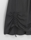 Urend Shirring Nylon Long Skirt