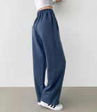 Brushed Bly Vivid Color Long Wide Banding Training Pants