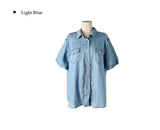 Coser Tencel Western Short Sleeve Denim Shirt