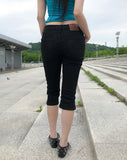 Menie Slit Span Capri Pants