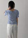 Virtue Unbalanced Puff Half Sleeve Shirt