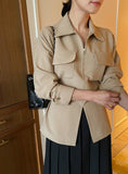 Casey Half-Open Collar Blouse