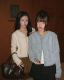 Nori Brush Fur Short Cardigan