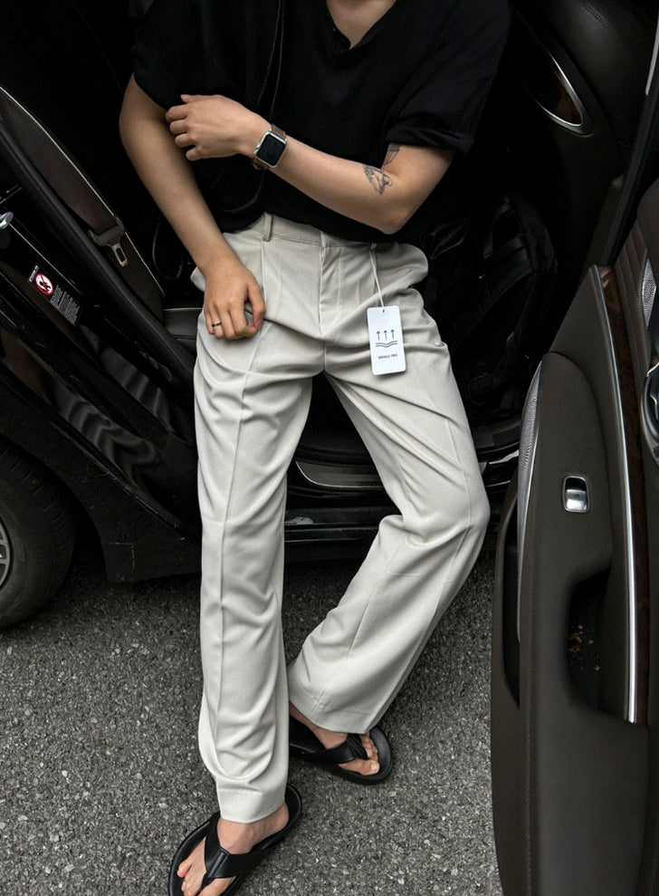 【COSYHARU】Cosyharu Wide Slacks Cosyharu Basic & Wide Slacks - COSYHARU | 60% - Asian