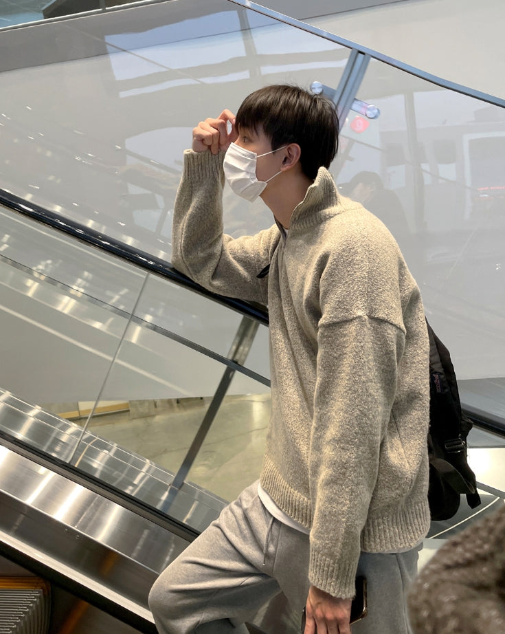 【COSYHARU】Koi half zip-up knit COSYHARU (コシハル) - コイハーフジップアップニット / Koi