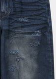 CRUCIA AGING WIDE DENIM PANTS