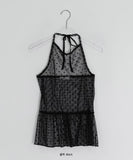 Narvi Dot See-through Halterneck Layered Sleeveless