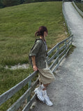 Cotton Snap String Bermuda Pants